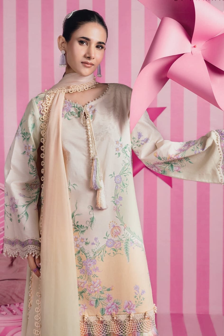 Maria B Unstitched Printed ST Lawn 2pc