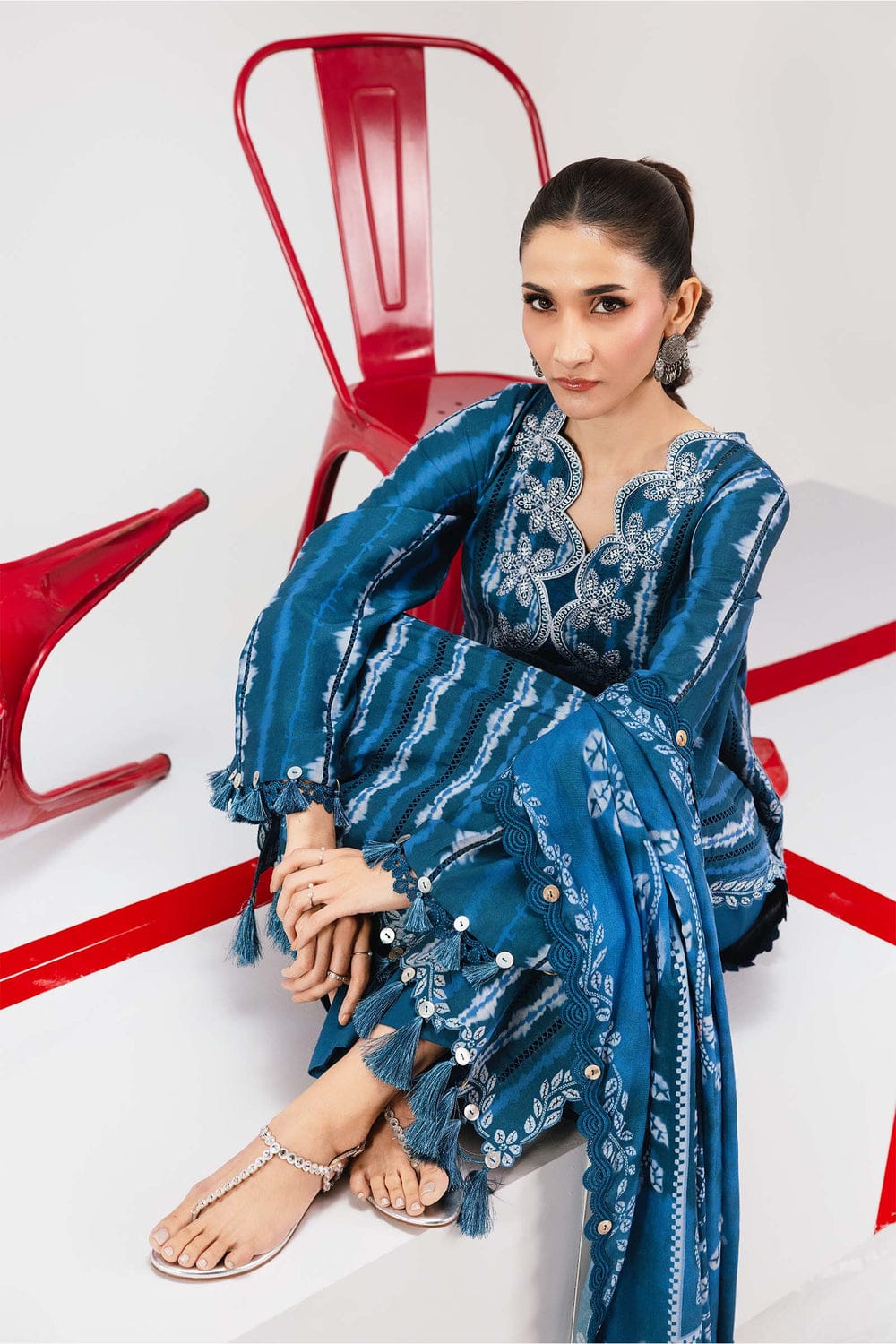 Maria B Unstitched Printed ST Lawn 2pc