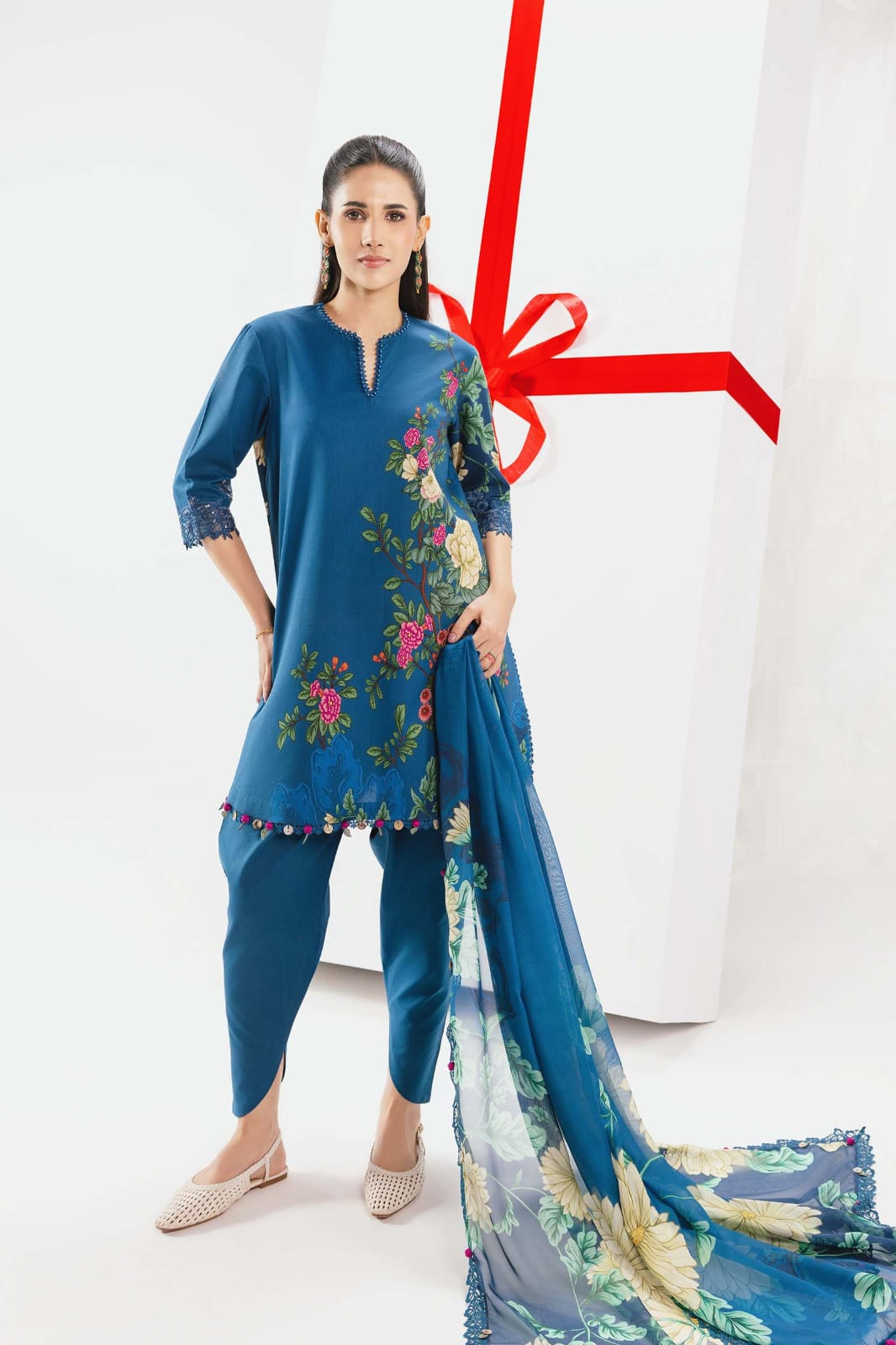Maria B Unstitched Embroidered Lawn 3pc