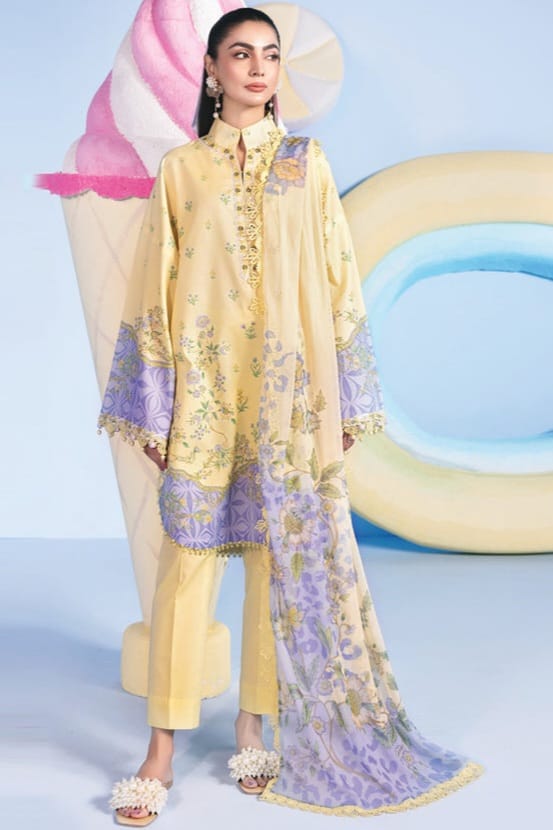 Maria B Unstitched Embroidered Lawn 3pc