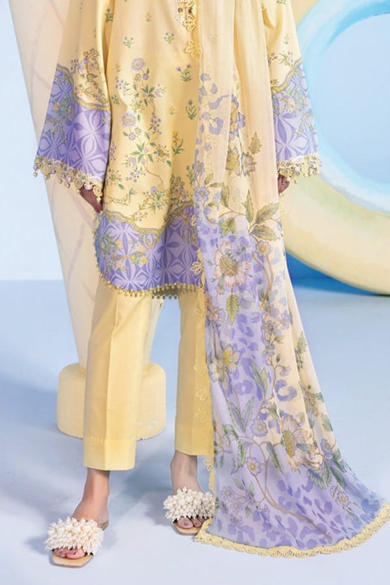 Maria B Unstitched Embroidered Lawn 3pc