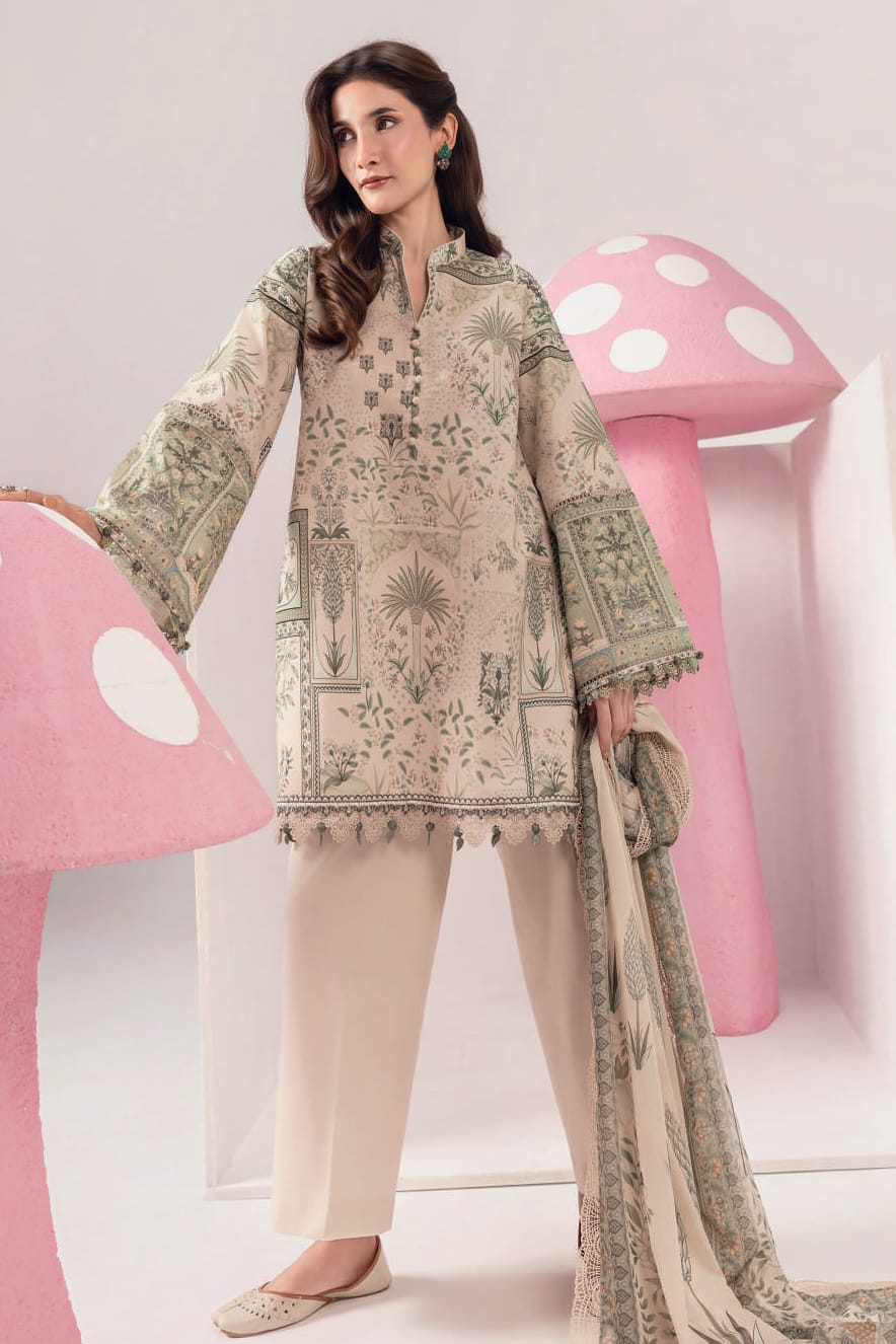 Maria B Unstitched Embroidered Lawn 3pc