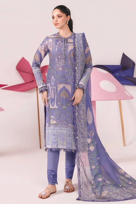 Maria B Unstitched Embroidered Lawn 3pc