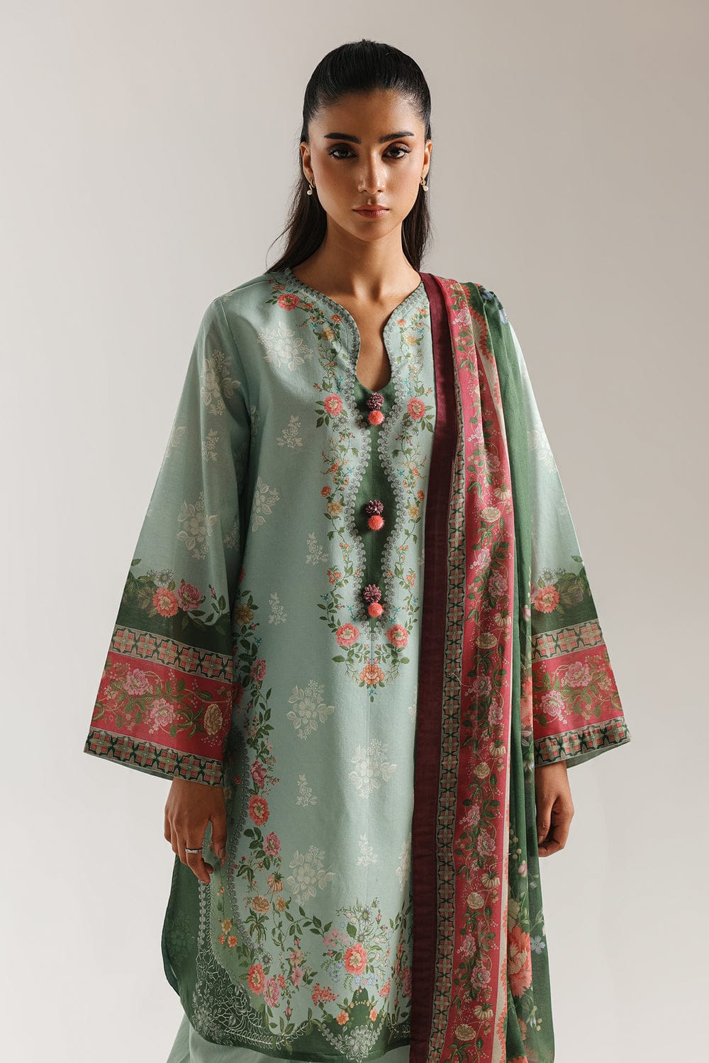 Ethnic Unstitched Printed Lawn 3pc