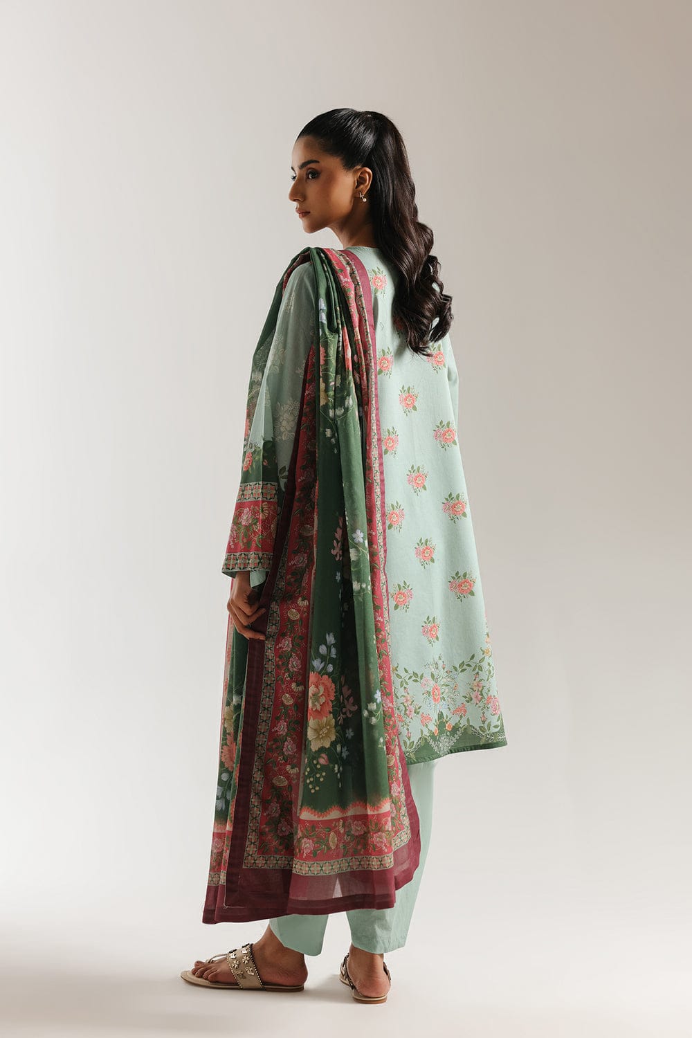Ethnic Unstitched Printed Lawn 3pc