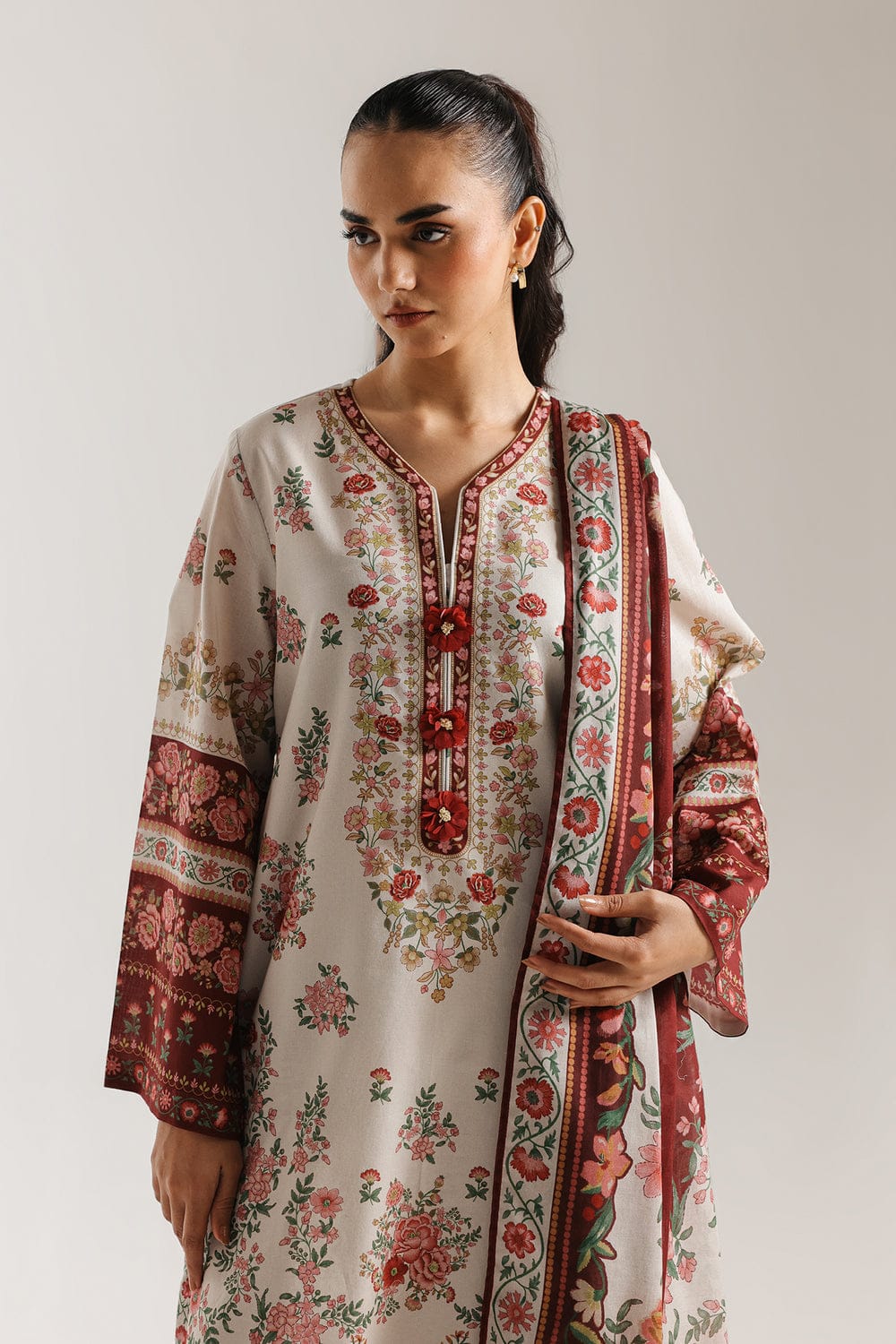 Ethnic Unstitched Printed Lawn 3pc