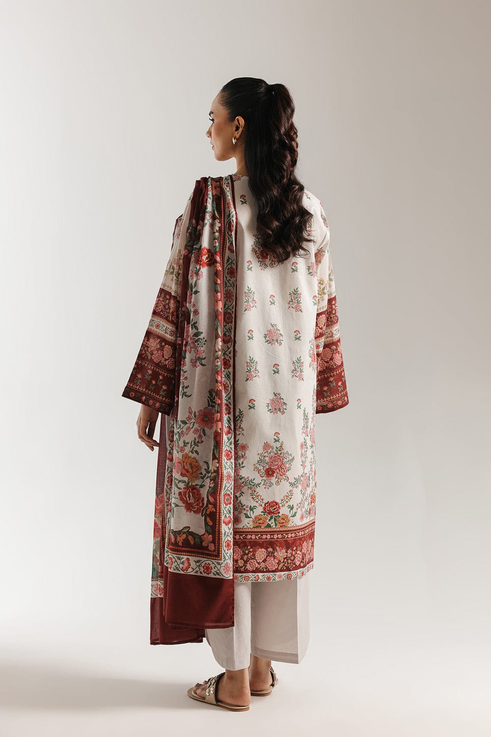 Ethnic Unstitched Printed Lawn 3pc