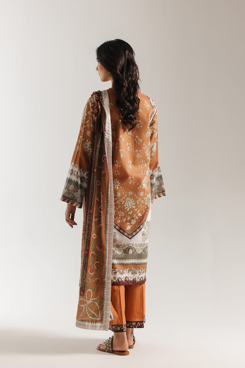 Ethnic Unstitched Printed Lawn 3pc
