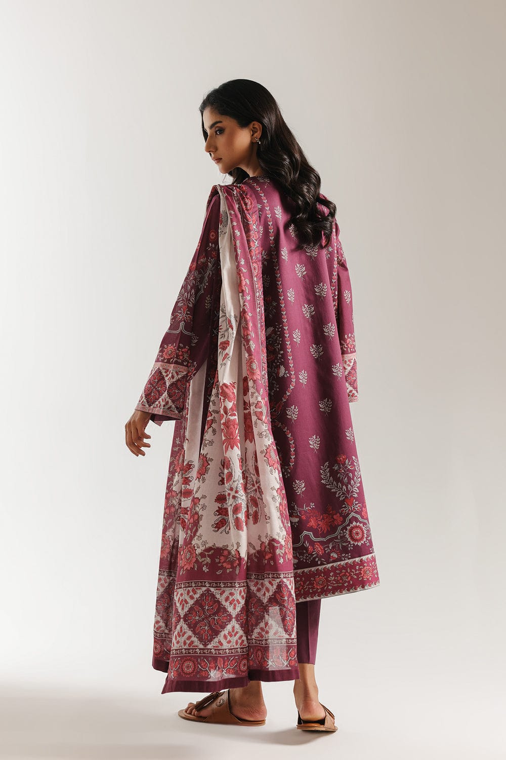 Ethnic Unstitched Printed Lawn 3pc