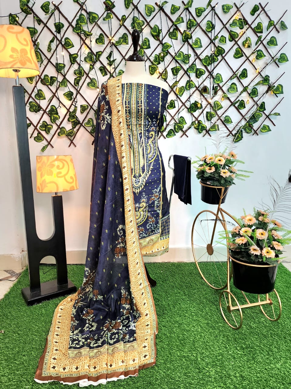 Wirsa By Zainab Digital Printed Lawn 3pc - Branded Cut Pieces