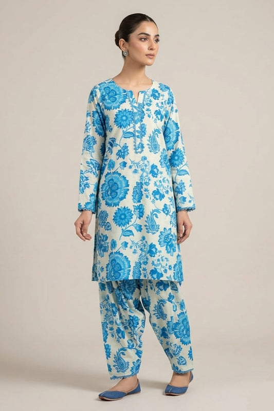 Almeera Stitched Printed Lawn ST 2pc