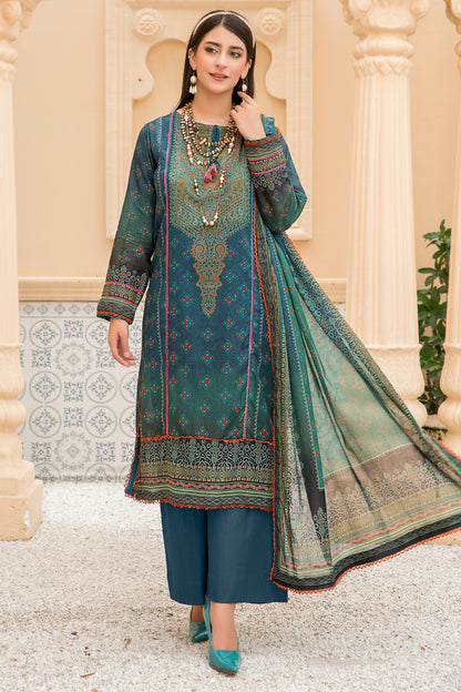 Jacquard Printed Lawn Unstitched 3pc