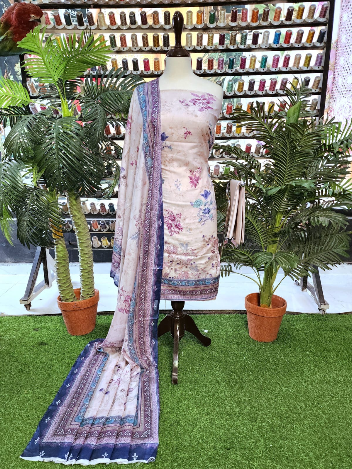 Suhana Unstitched Digital Printed Lawn 3PC - Branded Cut Pieces