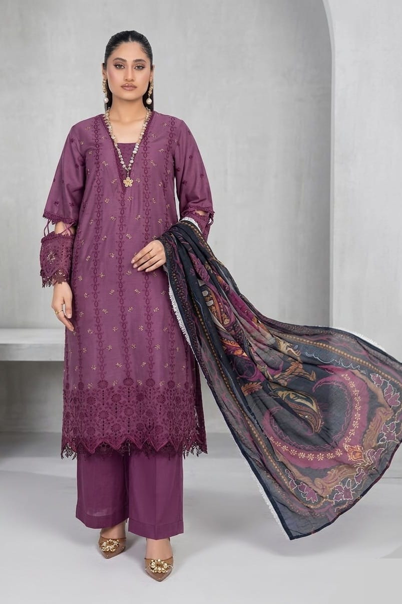 Johra Rashieka Unstitched Embroidered Lawn 3pc