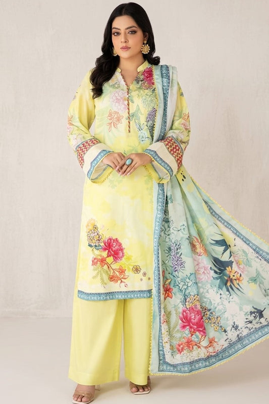 Suhana Unstitched Printed Lawn 3pc