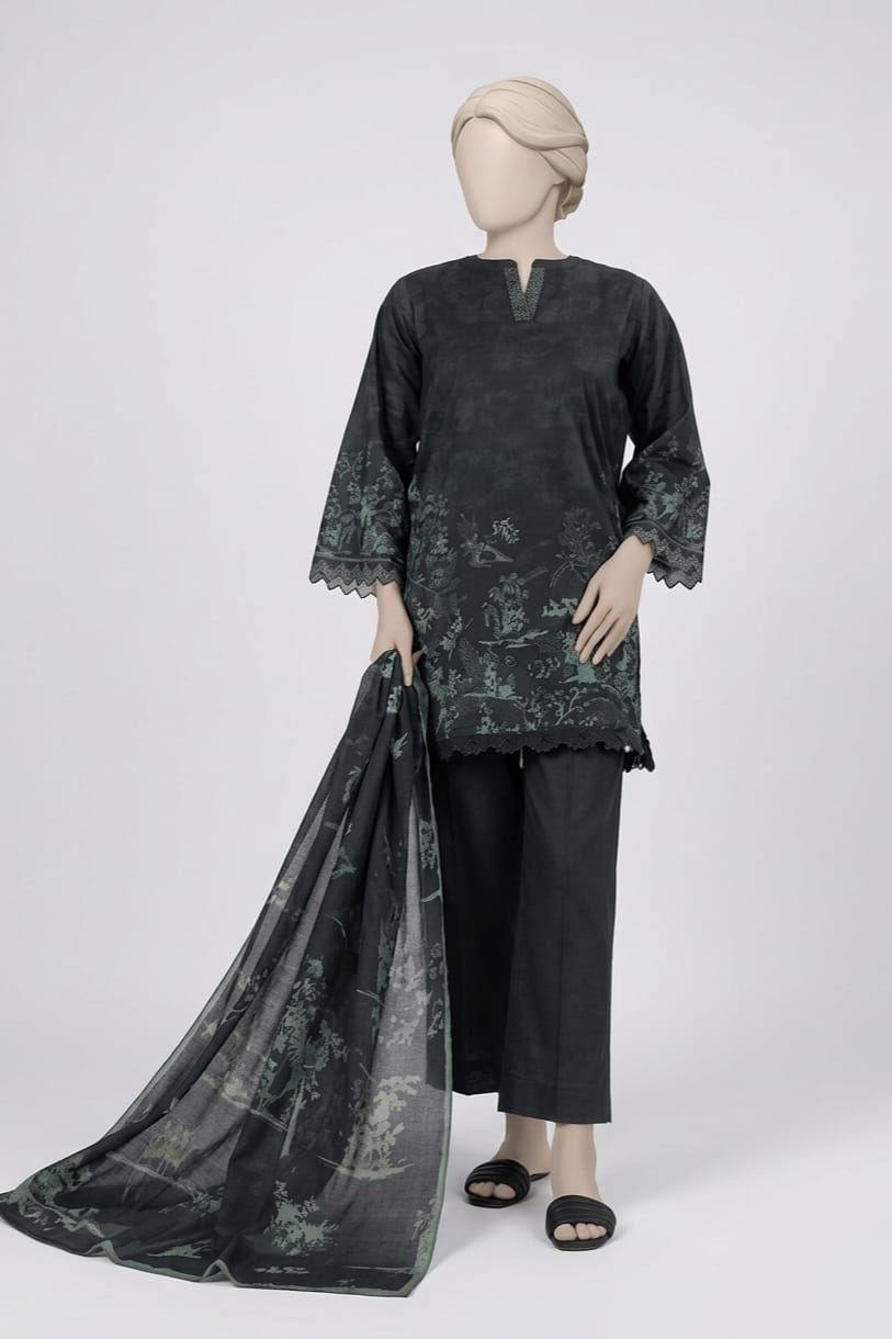 MTJ Unstitched Printed Lawn 3pc