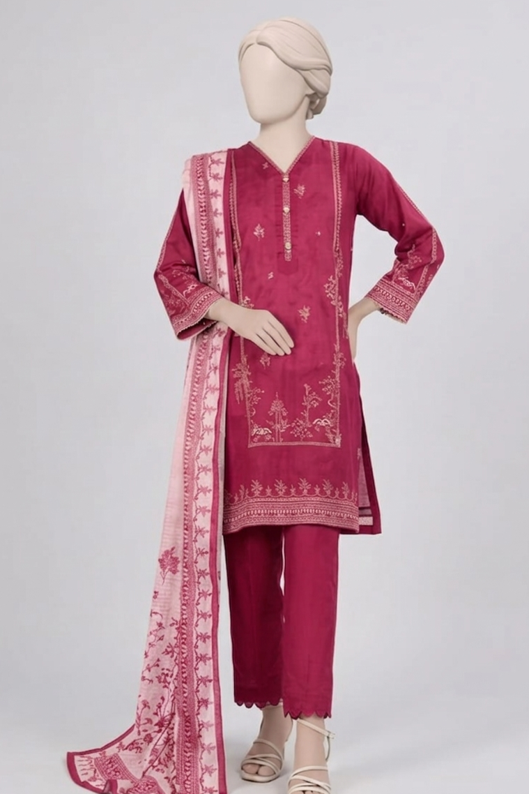 MTJ Unstitched Printed Lawn 3pc