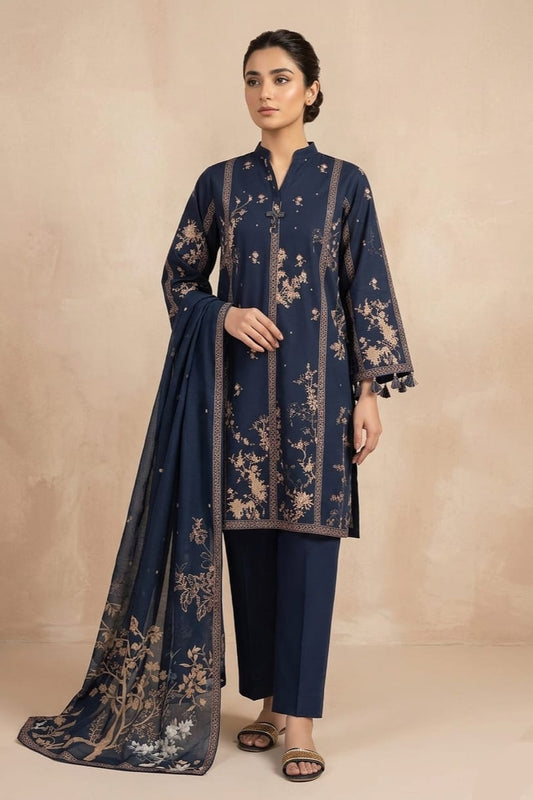 MTJ Unstitched Printed Lawn 3pc