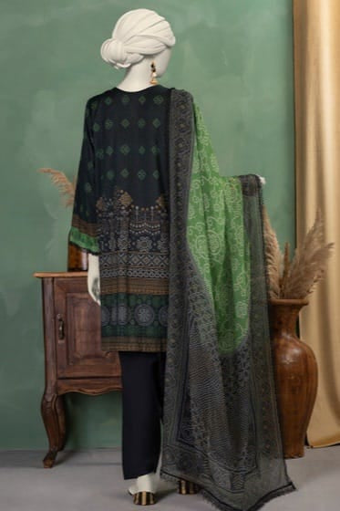 J. Unstitched Printed Lawn 3pc