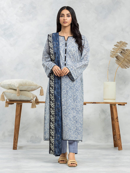 Edenrobe Unstitched Printed Lawn 3pc