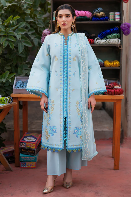 Mahnur Satrangi Unstitched Luxury Lawn 3pc