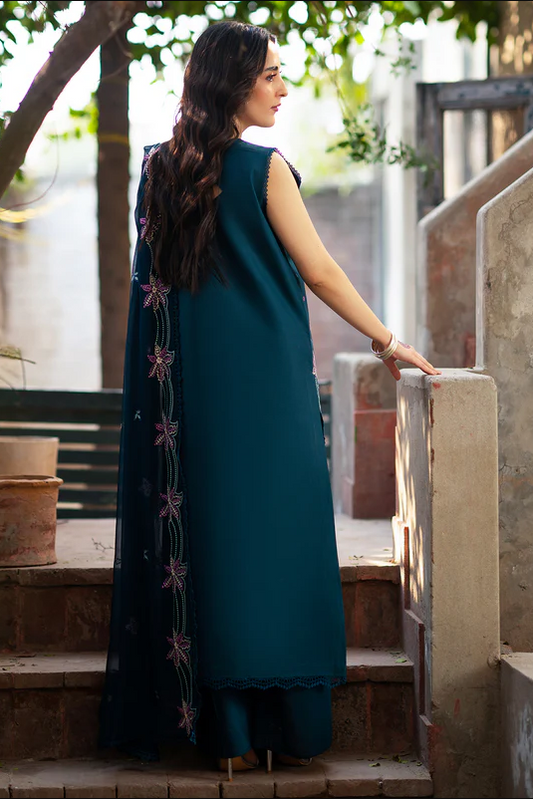 Mahnur Satrangi Unstitched Luxury Lawn 3pc