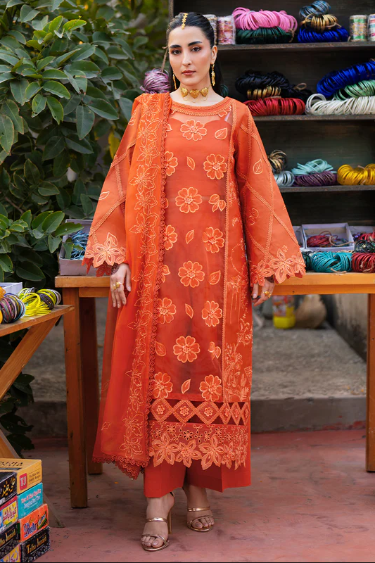 Mahnur Satrangi Unstitched Luxury Lawn 3pc