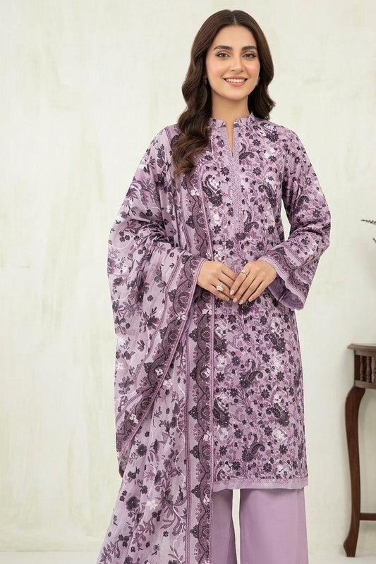 Hafiz Filza Unstitched Embroidered Lawn 3pc