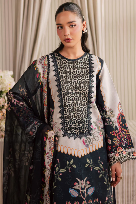 Mahnur Jahaan Unstitched Luxury Lawn 3pc