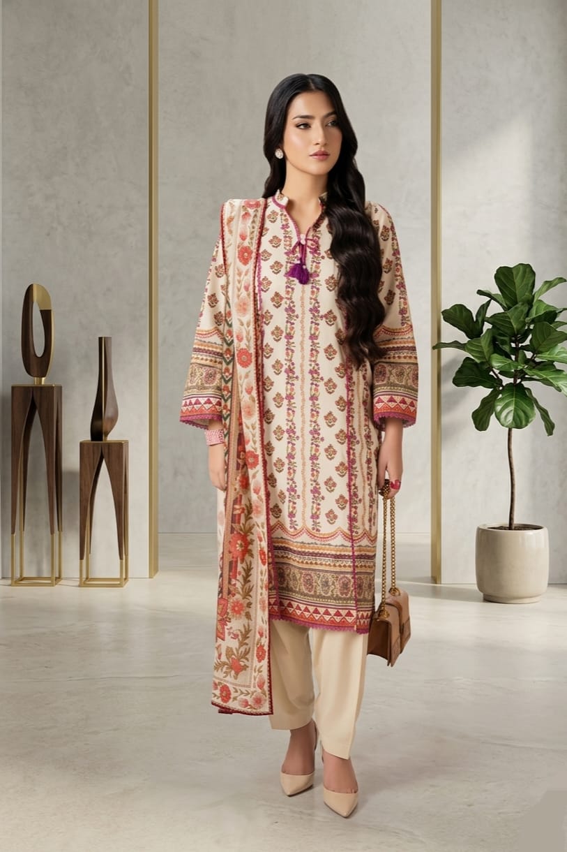 Gul Ahmed Unstitched Printed Lawn 3pc