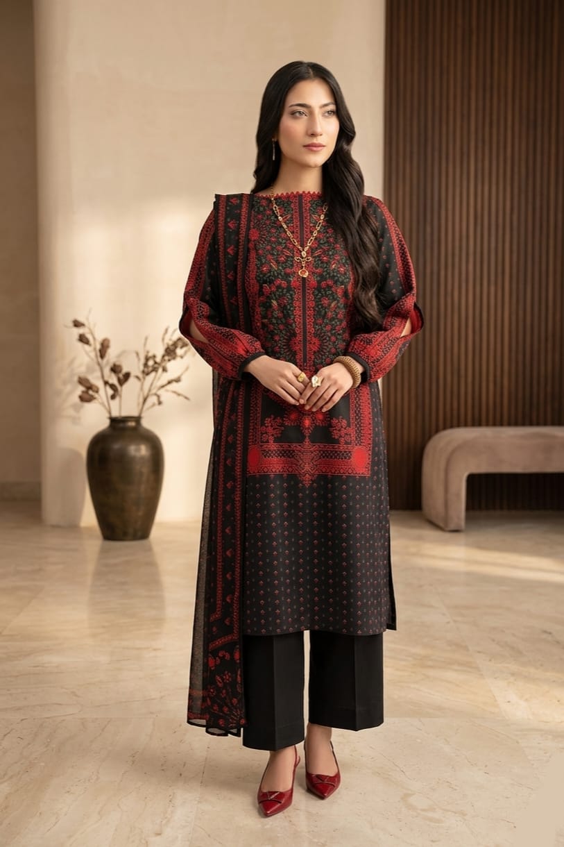 Gul Ahmed Unstitched Printed Lawn 3pc