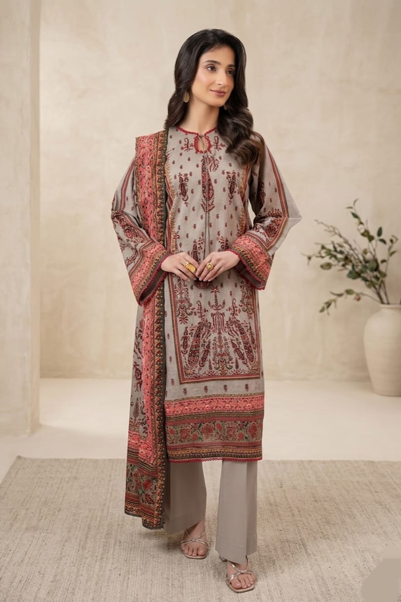 Gul Ahmed Unstitched Printed Lawn 3pc