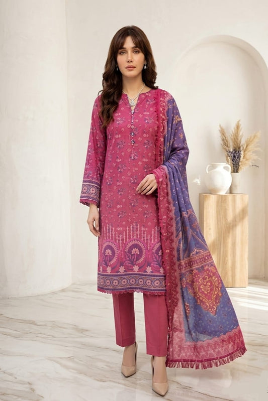 Tawakal Unstitched Embroidered Lawn 3pc