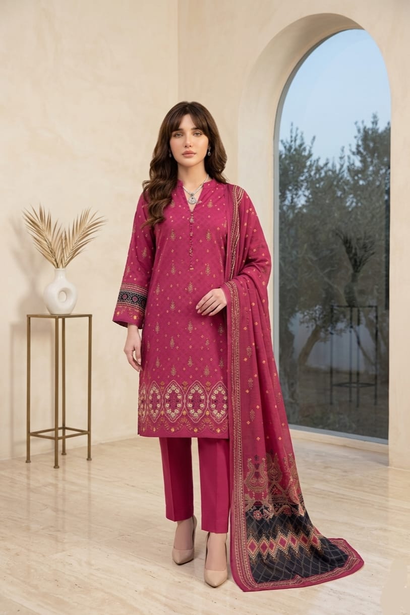 Tawakal Unstitched Embroidered Lawn 3pc