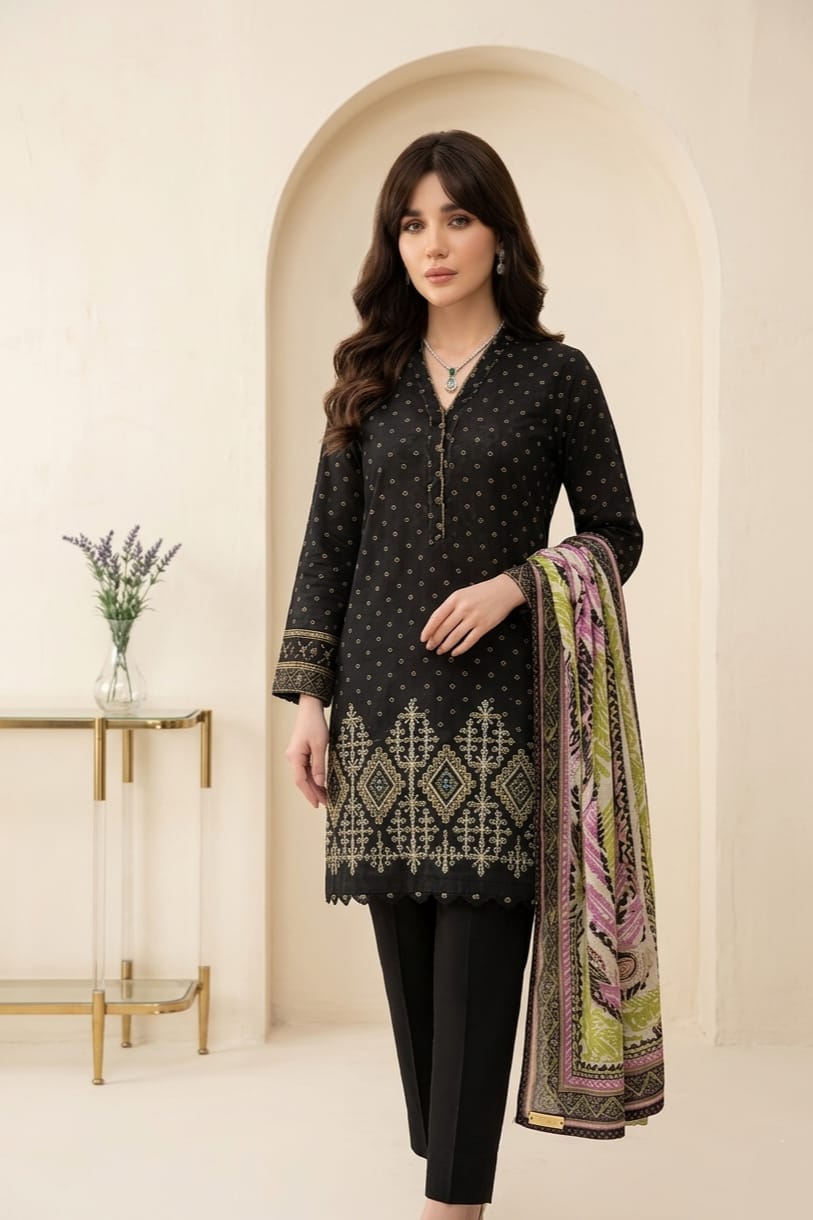Tawakal Unstitched Embroidered Lawn 3pc