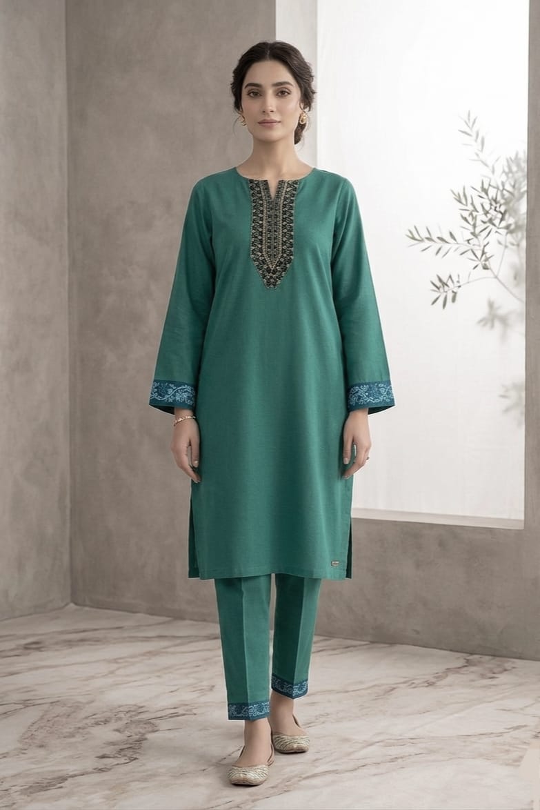 La Reine Stitched Embroidered 2Pc