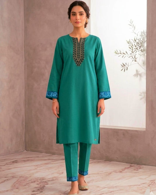 La Reine Stitched Embroidered 2Pc