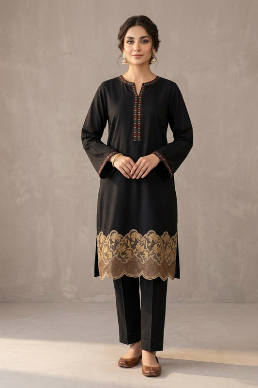 La Reine Stitched Embroidered 2Pc