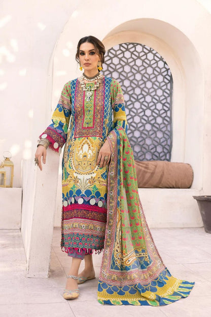 Embroidered Lawn-Multi-3PC - Branded Cut Pieces