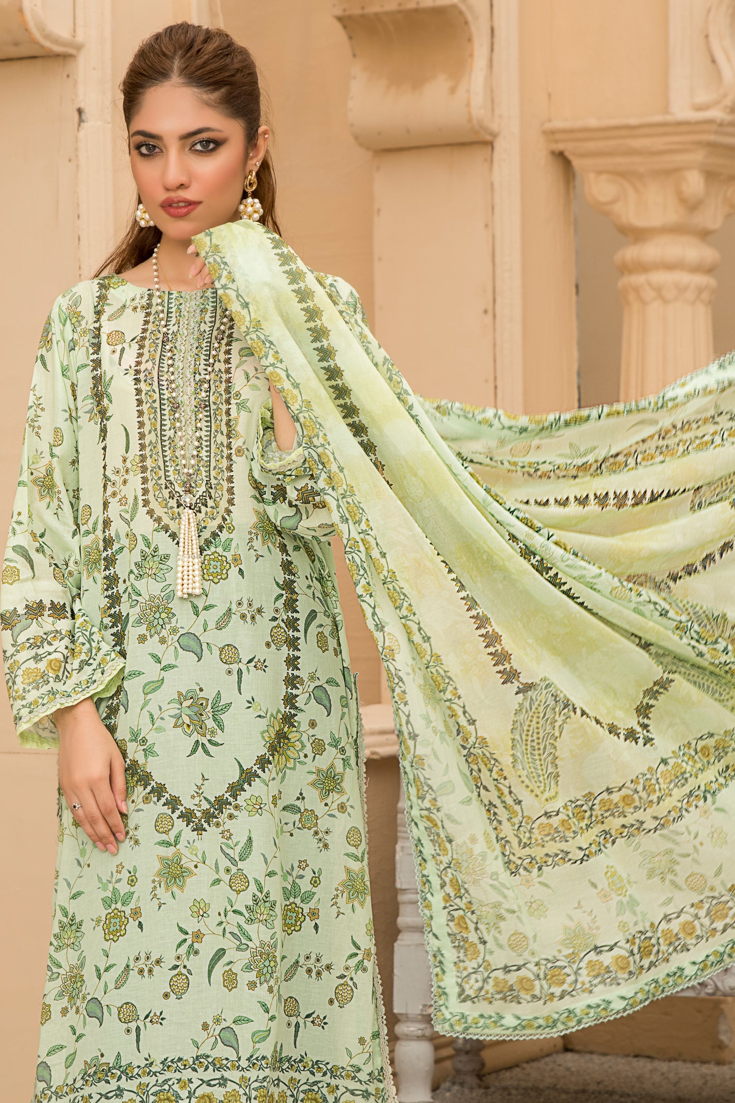 Jacquard Printed Lawn Unstitched 3pc