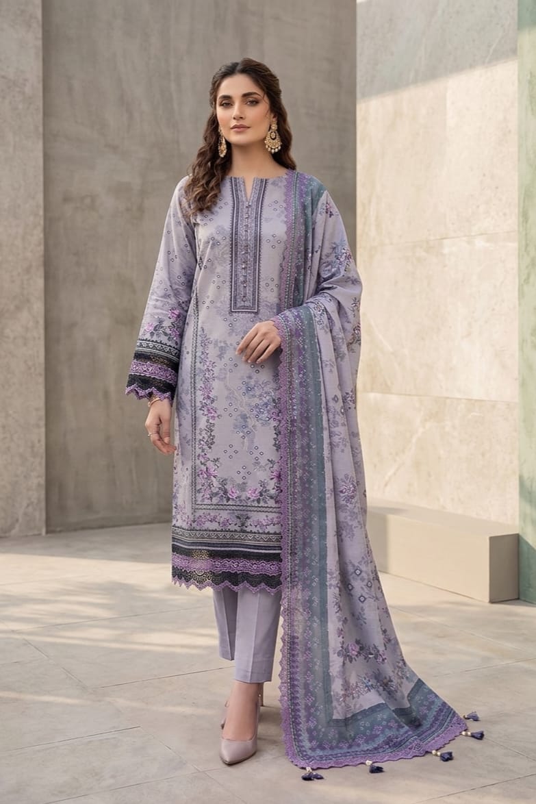Soha Afreen Unstitched Printed Lawn 3pc