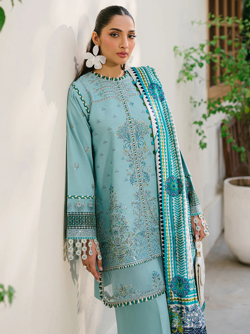 Bin Ilyas Luxury Embroidered Kotrai Olivia 3pc