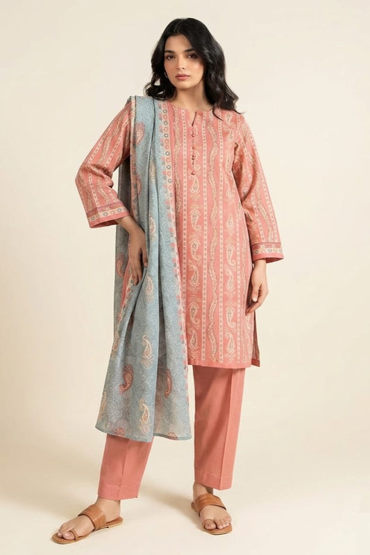 Al Karam Unstitched Printed Lawn 3pc