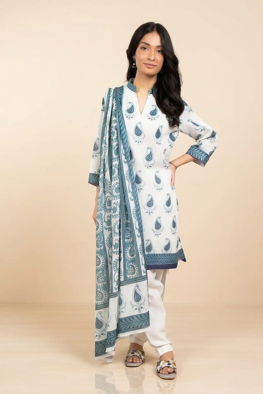 Al Karam Unstitched Printed Lawn 3pc