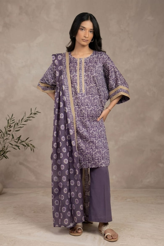 Al Karam Unstitched Printed Lawn 3pc