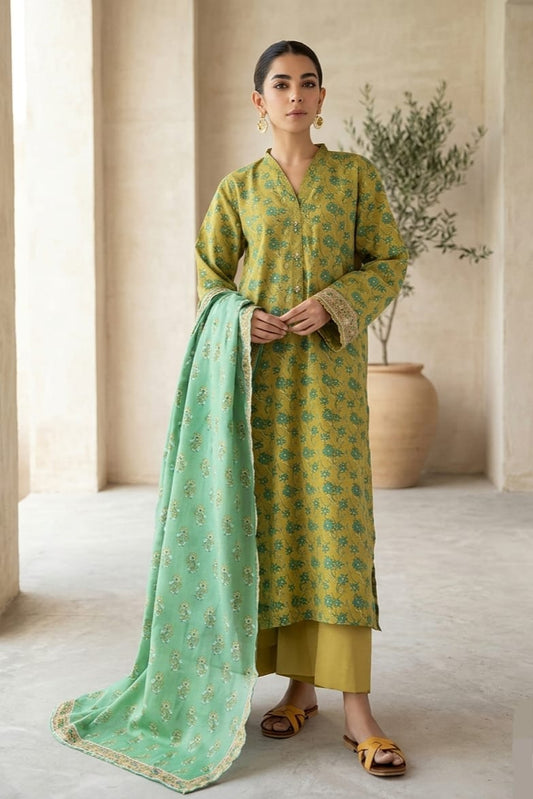 Orient Unstitched Printed Lawn 3pc