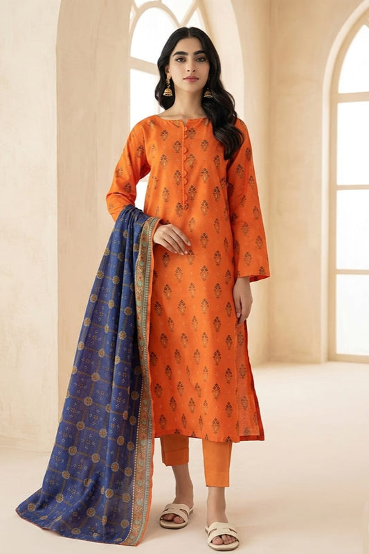 Orient Unstitched Printed Lawn 3pc