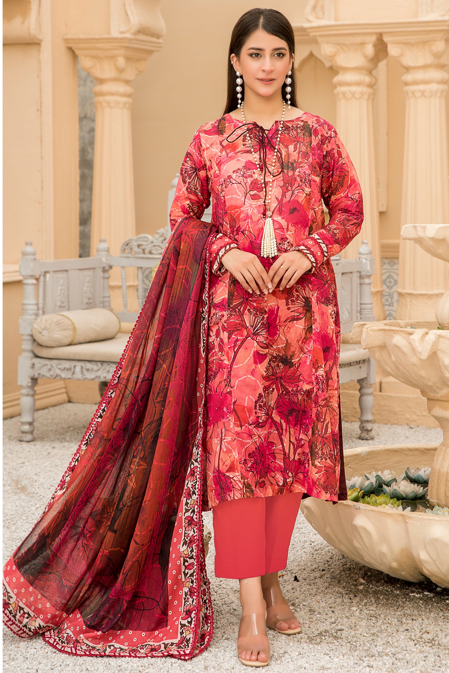 Jacquard Printed Lawn Unstitched 3pc