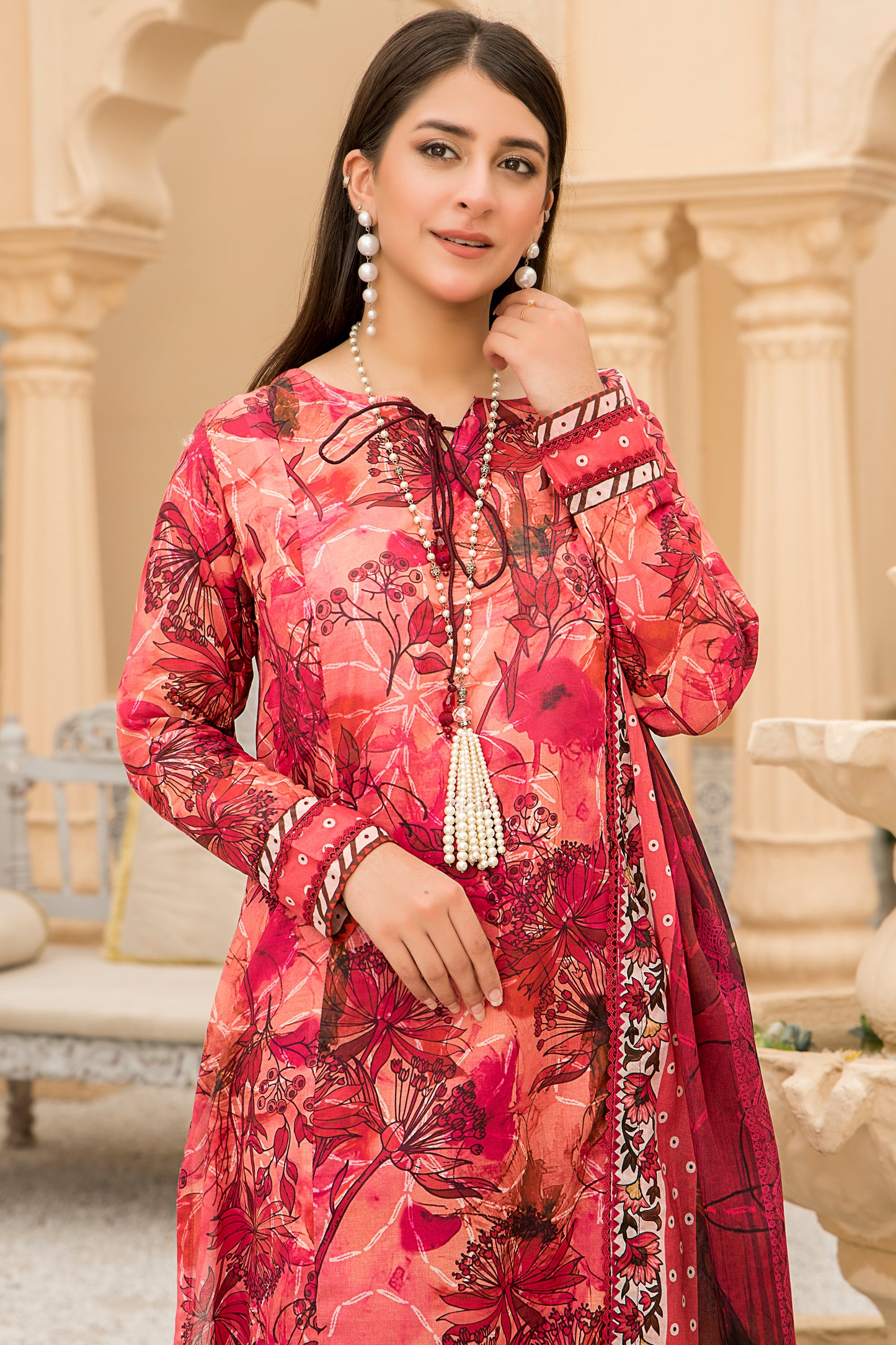 Jacquard Printed Lawn Unstitched 3pc