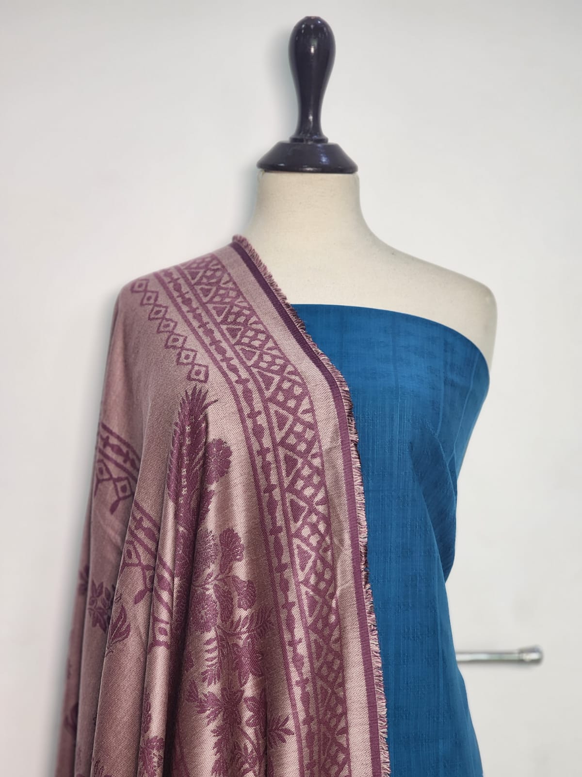 Mix Brand Self Jacquard Khaddar Shirt Dupatta 2pc